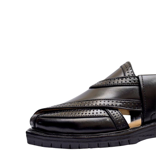 Black Dotted Double Sole